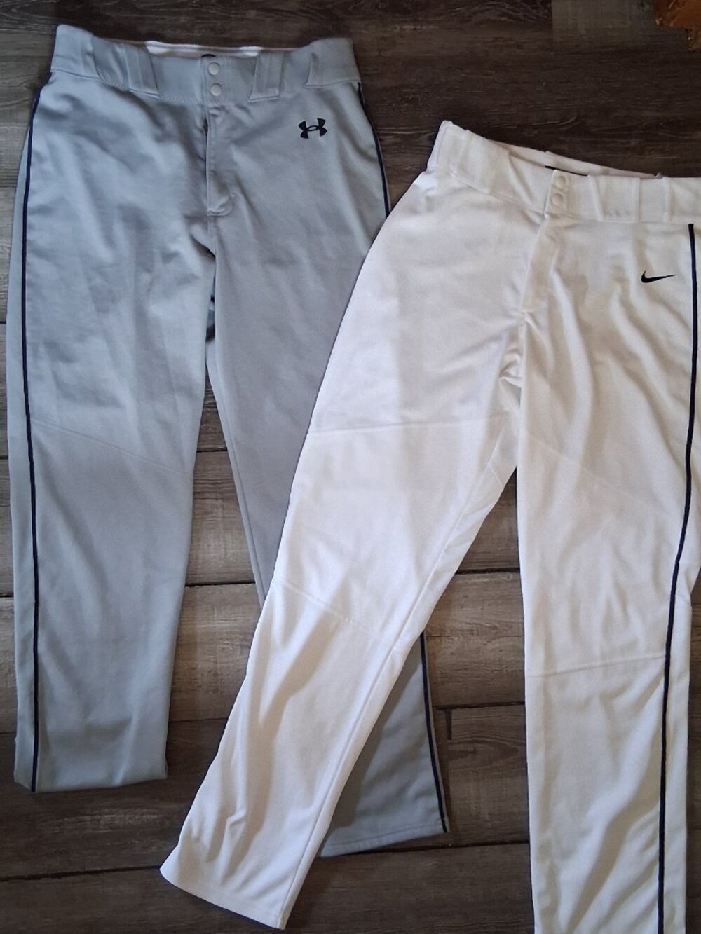 Men's Baseball Pants Nike & Under Armour Large White & Gray